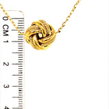 Collar (nudo) en oro amarillo 10kt. 45cm