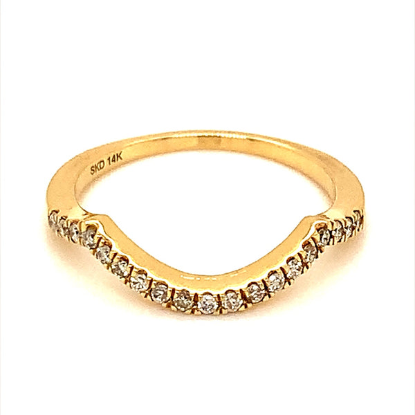 (SOFIA) Banda con diamantes en oro amarillo 14KT ANTES: $379.00