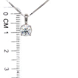 (LD) Collar de diamantes en oro blanco 10kt. 45cm