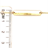 Pulsera de bebé (placa grabable) en oro 3 Tonos 10k. 13/15cm