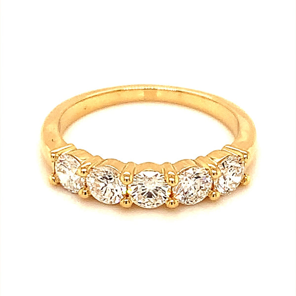 (LD) Banda con diamante en oro amarillo 14k  ANTES: $1,350.00