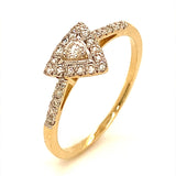(SOFIA) Set de anillos de diamantes en oro amarillo 10Kt.