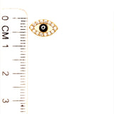Aretes (ojo turco) con circones en oro amarillo 18kt