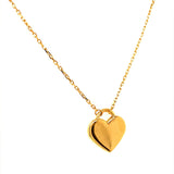 Collar (corazón) en oro amarillo 18kt. 45cm