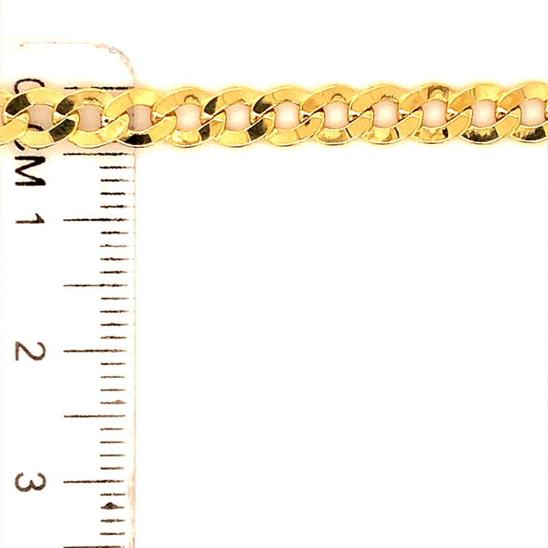 Cadena (gourmet hueca) en oro amarillo 10kt. 50cm