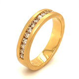 (MIA) Banda de caballero con diamante en oro amarillo 18k