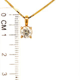 (LD) Collar con diamante en oro amarillo 10k