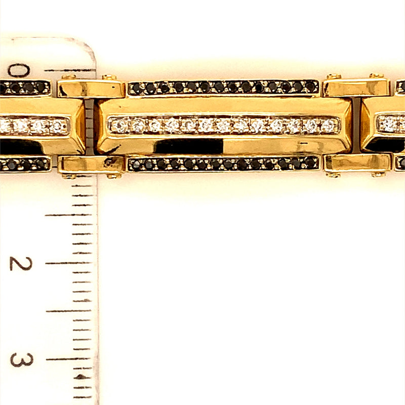 (MIA) Pulsera con diamantes en oro amarillo 18kt. 19.5cm