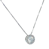 (LD) Collar de diamantes en oro blanco 14kt. 45cm