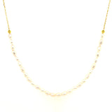 (SWAN) Collar ajustable de perlas cultivadas en plata 925