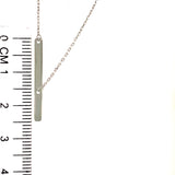 Collar con inicial (I) en oro blanco 10kt. 42-45cm
