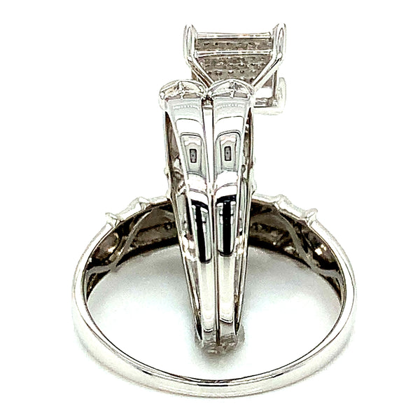 (SOFIA) Trío de anillos con diamantes en oro blanco 10k  ANTES: $799.00