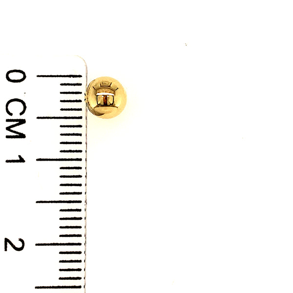 Aretes (bolitas lisas) en oro amarillo 10kt. 5mm