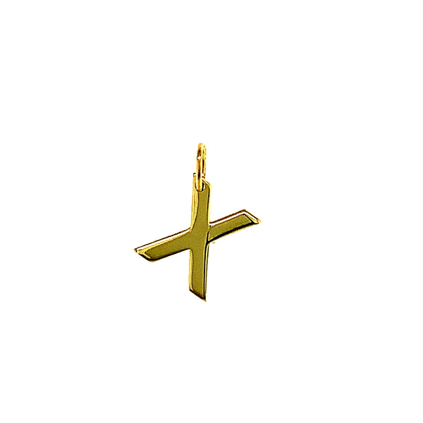 Dije (inicial X) en oro amarillo 10k
