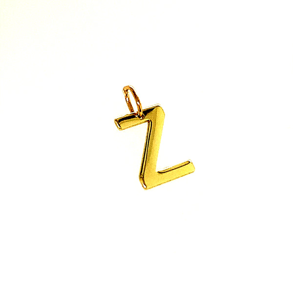 Dije (inicial Z) en oro amarillo 10k