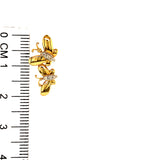 Dije (mariposas) con diamantes en oro amarillo 14kt.