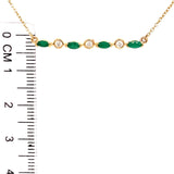 Collar de esmeraldas con diamantes en oro amarillo 14k  ANTES: $799.00