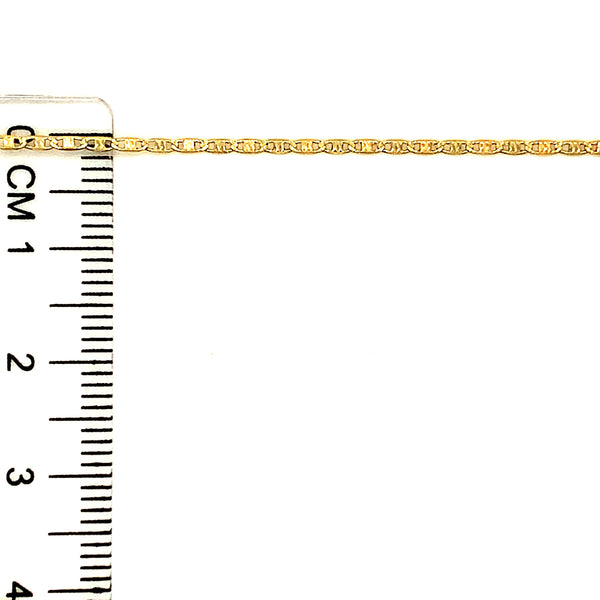 Cadena Valentina en oro 3 tonos 10kt. 40cm