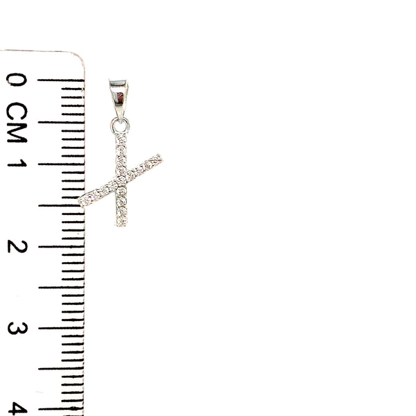 Dije de inicial (X) con circones en plata 925