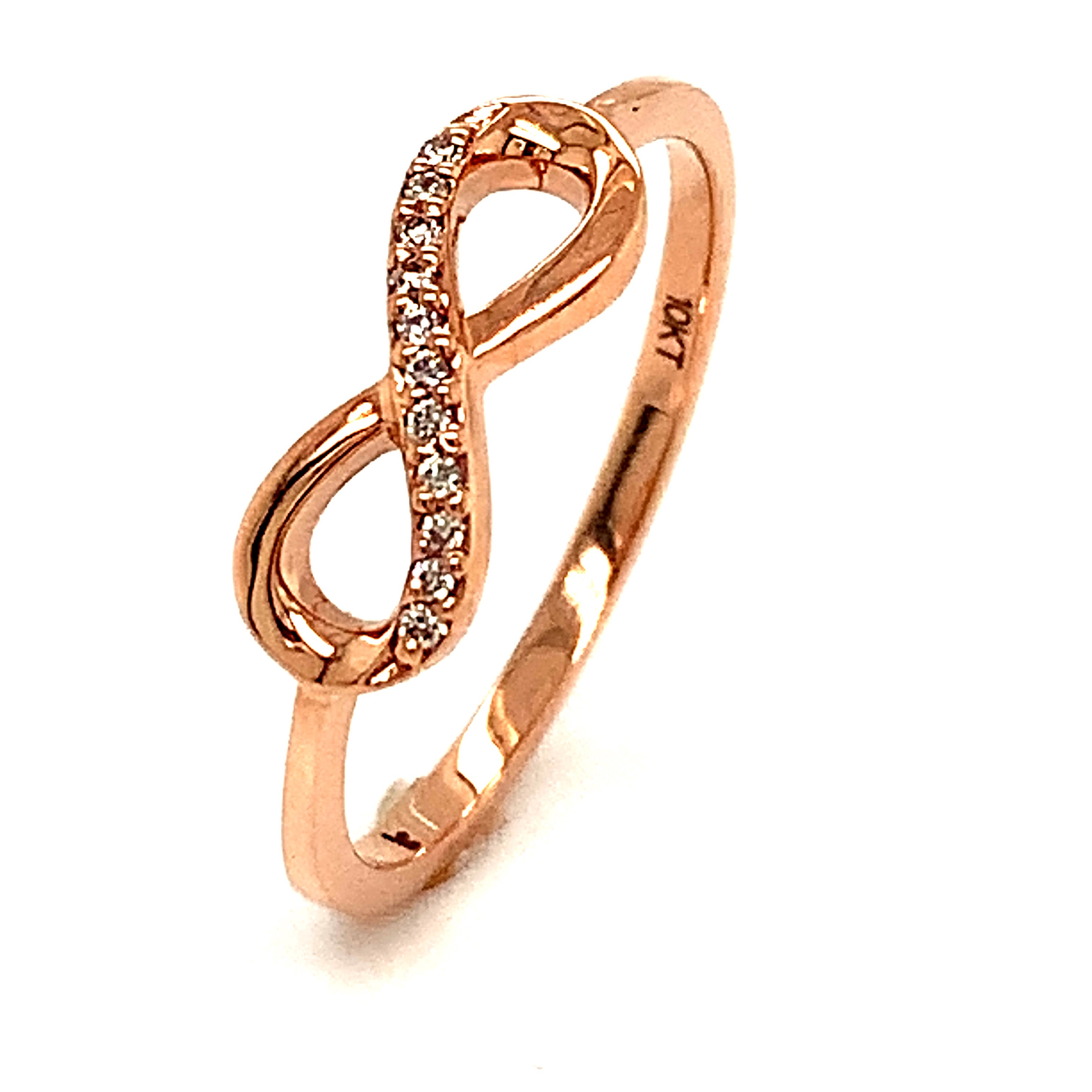 Anillo infinito oro discount rosa