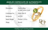 Anillo de peridoto en oro amarillo 18kt.