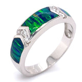 Anillo con cuarzo ópalo australiano en plata 925