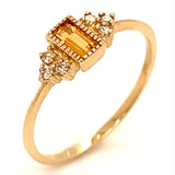 Anillo de citrino en oro amarillo 10kt.