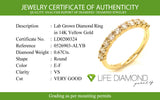 (LD) Anillo con diamantes de laboratorio en oro amarillo 14kt. D-0.67CTS.