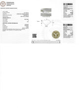 (LD) Set de anillos con diamantes de laboratorio en oro amarillo 14kt.