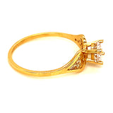 Anillo con circones en oro amarillo 18k