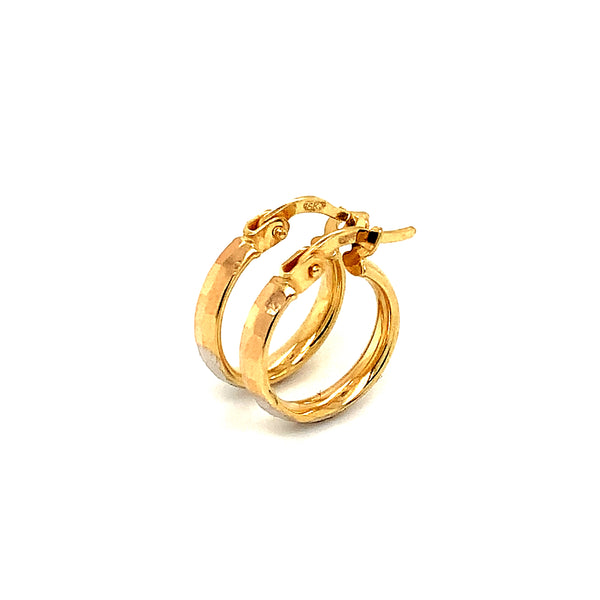 Argollas en oro 3 Tonos 18k