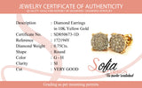 (SOFIA) Aretes con diamantes en oro amarillo 10kt.