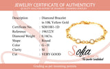 (SOFIA) Pulsera (infinitos) con diamantes en oro amarillo 10kt.