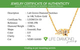 (LD) Collar con diamantes de laboratorio en oro amarillo 14kt. 43cm D-2.00CTS.