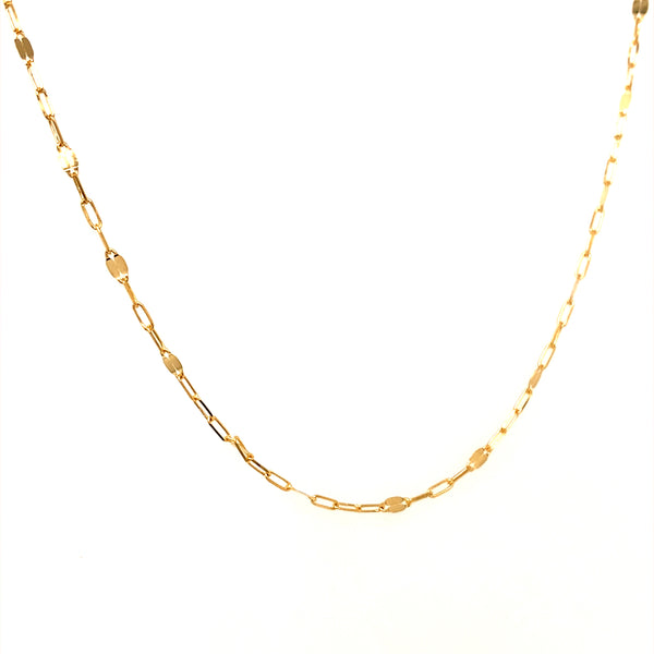 Cadena (maciza) 45cm en oro amarillo 18kt