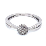 (SOFIA) Anillo con diamantes en oro blanco 10kt