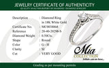 (MIA) Anillo con diamantes en oro blanco 18kt. D-0.50CTS.