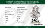 (MIA) Trío de anillos con diamantes en oro blanco 18kt