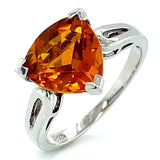 Anillo con cuarzo citrino en plata 925