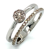 (ND) Set de anillos de matrimonio para dama con diamantes 14kt.