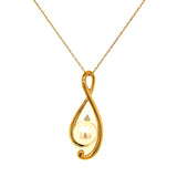 Collar de Perla en oro amarillo 10k