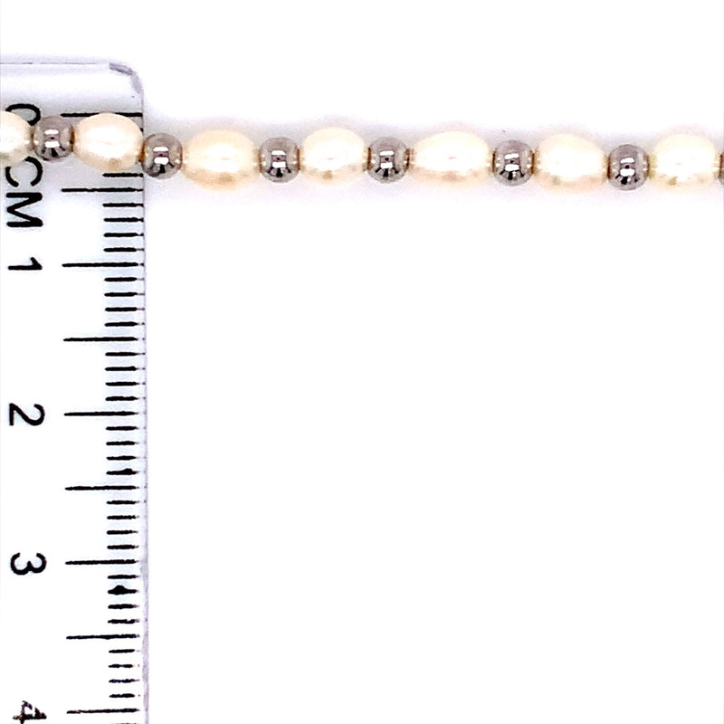(SWAN) Collar de perlas en plata 925. 40-45cm