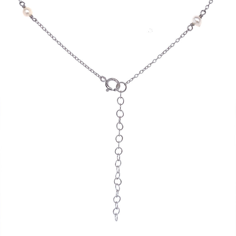 (SWAN) Collar de perlas cultivadas en plata 925. 40-47cm