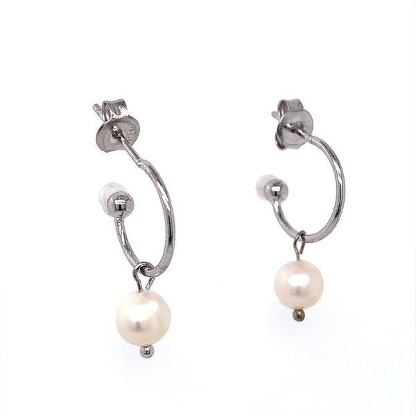 (SWAN) Aretes de perlas en plata 925  ANTES:  $39.00