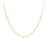 Cadena Singapur 40cm en oro amarillo 18k