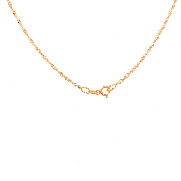 Cadena Singapur 40cm en oro amarillo 18k