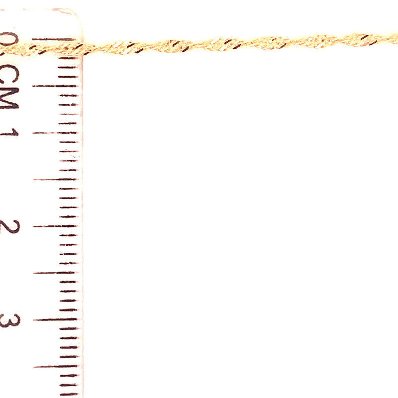 Cadena Singapur 40cm en oro amarillo 18k