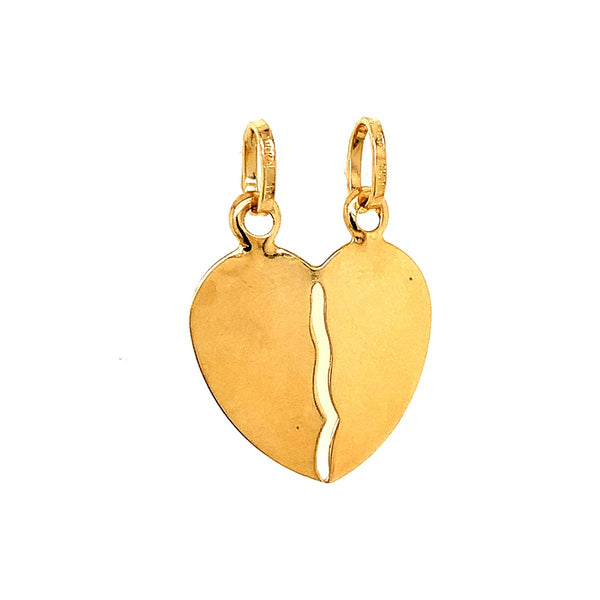 Dijes (corazón) en oro amarillo 10k