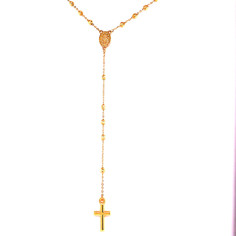 Rosario en oro amarillo 18kt. 50cm