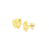 Aretes (flor) en oro amarillo 10kt.